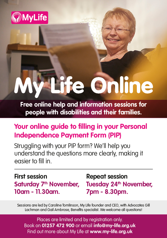 Struggling to fill in your PIP form? Register for our online help session THIS SATURDAY!